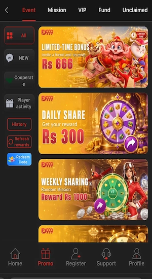 FD999 Game Bonuses