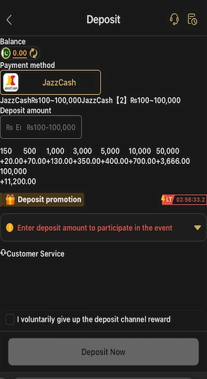 K116 Game Deposit