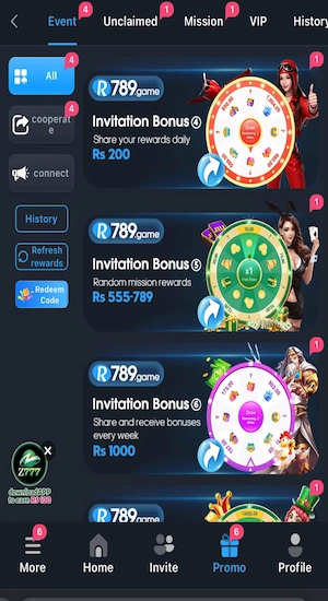 R789 Game Bonuses