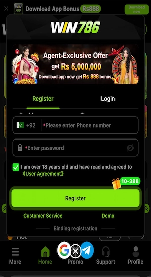 WIN786 Game Register